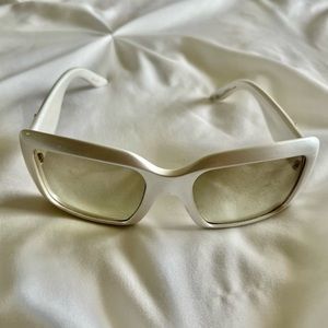 Dior white sunglasses